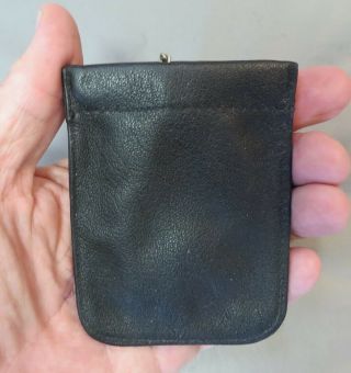 Very Early Vintage Porsche Leather Keychain Pouch - Black Interior - 5