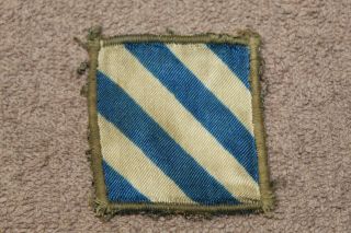 Rare Ww2 U.  S.  Army 3rd Infantry Division " Italian Made " Silk Patch