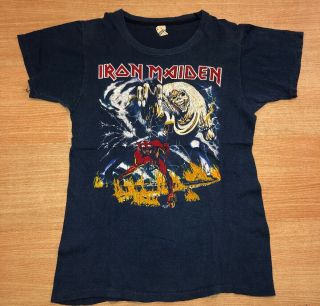 Vintage 80s Iron Maiden The Number Of The Beast T Shirt Rolling Stones Metallica