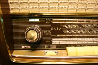 SABA WILDBAD 8,  german vintage tube radio,  built 1957,  restored 7