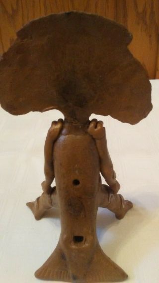 Vintage Terra Cotta Clay Mayan Aztec Chief Sculpture Figurine/Pipe? 4