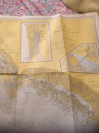 Vtg Nautical Chart: C&GS 1254 Chatham River to Clam Pass,  Gulf Coast Florida 2