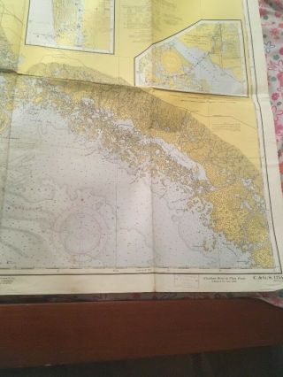 Vtg Nautical Chart: C&GS 1254 Chatham River to Clam Pass,  Gulf Coast Florida 4