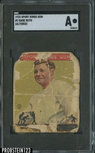 1933 Goudey Sport Kings 2 Babe Ruth Yankees Hof Sgc " Rare "