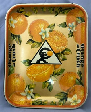 1930s Orange Crush Soda Fountain Tray Antique Advertising Deco Crushie