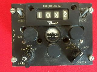 Scarce Vintage Airliner Pilots Adf Avionics Panel - Bendix Mfg.  In Great Shape