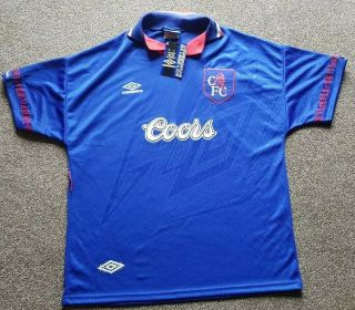 Vintage Rare 1994/1995 Chelsea Coors Umbro Football Shirt Xl Never Worn With Tag