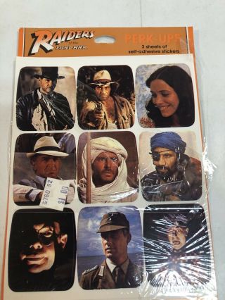 Vintage 1982 Indiana Jones Raiders Of The Lost Ark Stickers