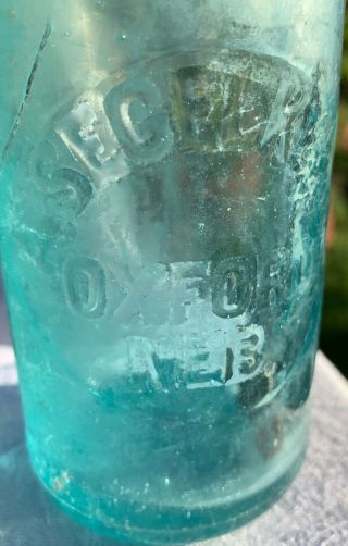 Rare Late 1800s Antique A.  Segelke Oxford,  Nebraska hutch soda bottle 5