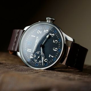 Iwc Schaffhausen Swiss Wacth Exclusive Mechanical Movement Vintage Watch Leather
