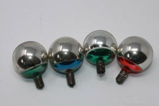 RARE 1937 (19) Reliance JAPAN Mercury Glass C - 6 Christmas Light Bulbs,  ALL WORK 8