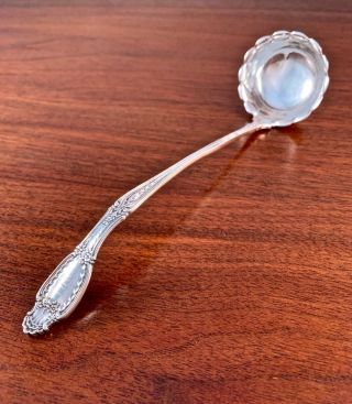 Large Tiffany & Co.  Sterling Silver Cream Ladle: Richelieu 1898 W/ Fancy Bowl 7 "