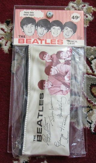 Beatles Ultra Rare 1964 Pencil Case In The Package With Header Card
