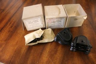 NOS unissued WWII 1943 dtd foot locker handle metal caps w hardware box of 10 4