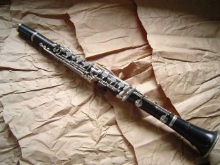 Vintage Normandy Plateau Wood Clarinet - - Made In Paris