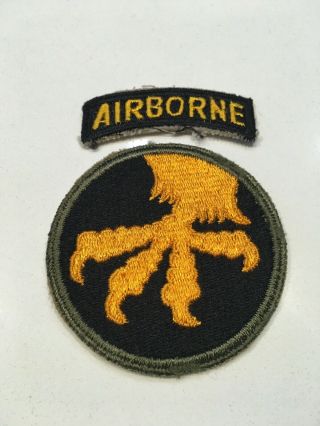 Wwii U.  S.  Army 17th Airborne Infantry Division Patch Cut Edge Od Border