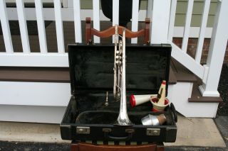 Vintage E.  Benge Resno Tempered Custom Built Trumpet Los Angeles Bach Mp,  3 Mutes