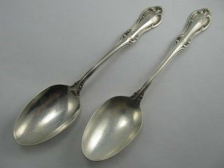 International Joan Of Arc Sterling 2 Great Serving Spoons Xlnt Cond Fine Mono