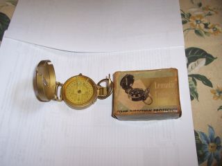 Brass Antique Engineering Compass.  " Lensatic Compass " In Order.