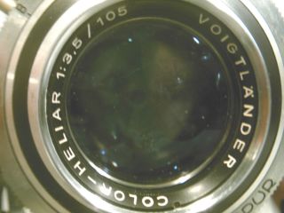 VINTAGE VOIGTLANDER BESSA II COLOUR - HELIAR 1: 3,  5/105 SYNCHRO 3