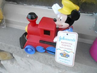 (nbs1) Vintage Soaky - - Mickey Mouse Driving Train