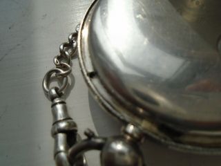 Vintage 19th Century Sterling Silver Pocket Watch and FWC Prince Albert Chain 7