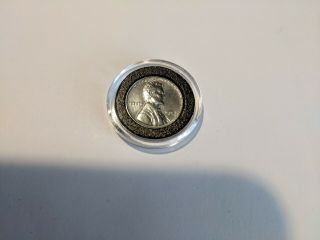 1943 Steel Lincoln Penny In Airtite Capsule.  Rare