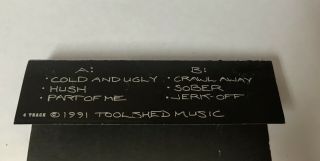 Tool 72826 Cassette Tape EP Demo 1991 Toolshed Promo RARE 5