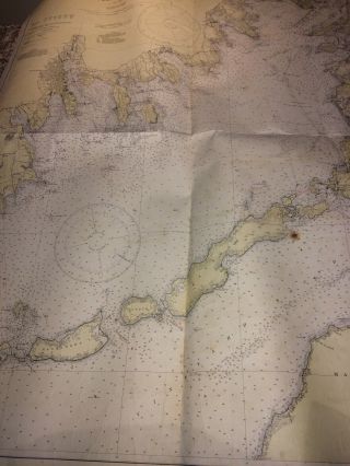 Antique C&gs Navigational Chart 249,  Buzzards Bay,  1937.  Size 23 1/2 X 43 " Appr