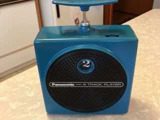 Vintage Panasonic Portable Blue Dynamite Plunger 8 Track Tape Player Rq830s