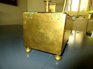 Antique Brass Honesty Box Bronze Coin Operated Tobacco Dispenser Tobacciana 7