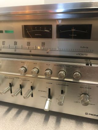Vintage Pioneer SX - 980 Solid State AM/FM Stereo Tuner Amplifier Japan 6