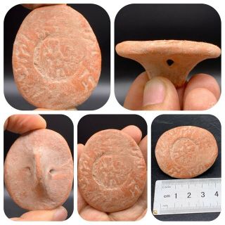 Wonderful Ancient Rare Unique Terracota Seal Stamp 300 Bc Sa71