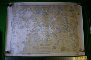 Canada Lake Of The Woods Sabaskong Bay 46.  5x33 Vintage 1989 Nautical Chart/map
