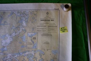 Canada Lake of the Woods Sabaskong Bay 46.  5x33 Vintage 1989 Nautical Chart/Map 2