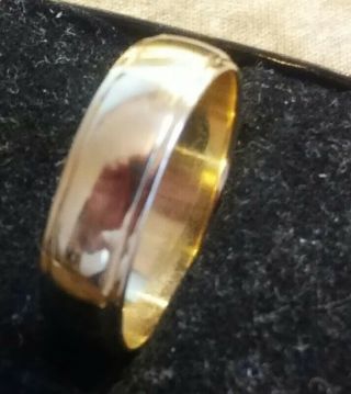 Vintage 14k Solid Gold 6 Mm Wedding Band Ring Sz 9 3/4 ( (287))