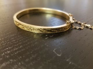 Victorian 10k Solid Gold Bangle Bracelet Scrap Not Scrap Weight 9.  3 Grams