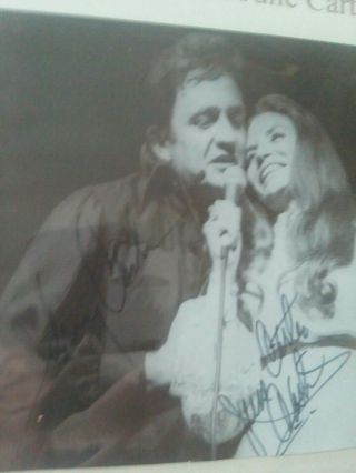 Johnny Cash June Carter Cash Very Rare Vintage Autographs signed photo 10