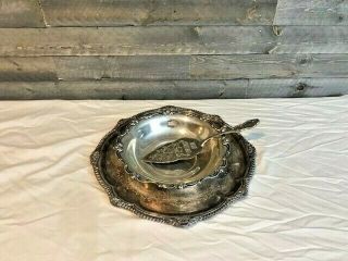 Gorham Sterling Silver Serving Plate,  Bowl,  And Knife