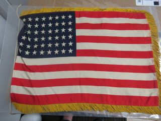 Wwii Us Small Us 48 Star Flag With Gold Fringe 16x11 1 Inch Fringe