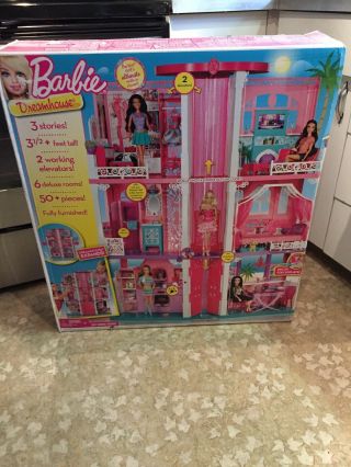 Barbie Dream House 3 Stories Expandable 2 Elevators 2013 - Nrfb