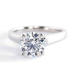 2 Cts Si2 D Round Cut Vintage Milgrain Diamond Pave Engagement Ring Platinum