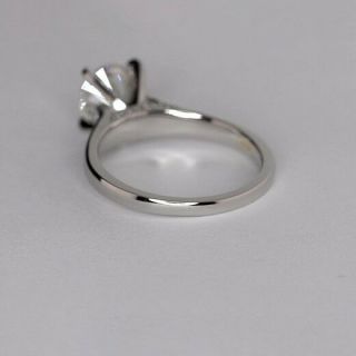 2 Cts SI2 D Round Cut Vintage Milgrain Diamond Pave Engagement Ring Platinum 4