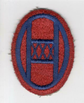 Vhtf Ww 2 Us Army 30th Infantry Division Red Border White Back Patch Inv M533