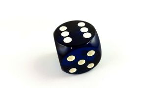 Antique Old amber 1940s - 1950s Bakelite Catalin Blue Dice RAR 32 gram 4