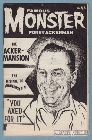 Famous Monster Forry Ackerman 44th Birthday Fanzine Signed By Many Rare 1960