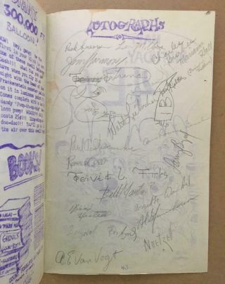 FAMOUS MONSTER FORRY ACKERMAN 44th birthday fanzine SIGNED BY MANY rare 1960 3