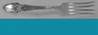 7 1/2 " Sterling Silver Meat Fork In Broom Corn Pattern 1890y By Tiffany No Mono