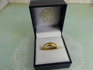 Antique 22ct 22carat Gold Plain Wedding Band Ring 5mm Size N 1918