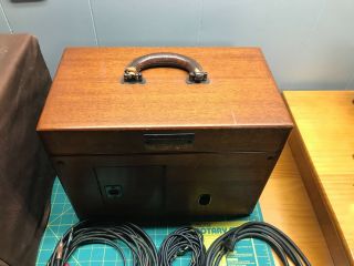 Vintage 1940 ' s Sanborn Viso Cardiette EKG Medical Machine Wood Box Model 51 Case 8